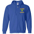 Proudly Served US Army E-4 Specialist E4 SPC  Embroidered Zip Up Hooded Sweatshirt CustomCat