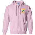 Proudly Served US Army E-4 Specialist E4 SPC  Embroidered Zip Up Hooded Sweatshirt CustomCat
