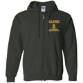 Proudly Served US Army E-8 First Sergeant E8 1SG Embroidered Zip Up Hooded Sweatshirt CustomCat