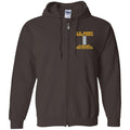 Proudly Served US Army O-2 First Lieutenant O2 1LT Embroidered Zip Up Hooded Sweatshirt CustomCat