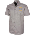 Proudly Served US Army O-8 Major General O8 MG Embroidered Short Sleeve Workshirt CustomCat