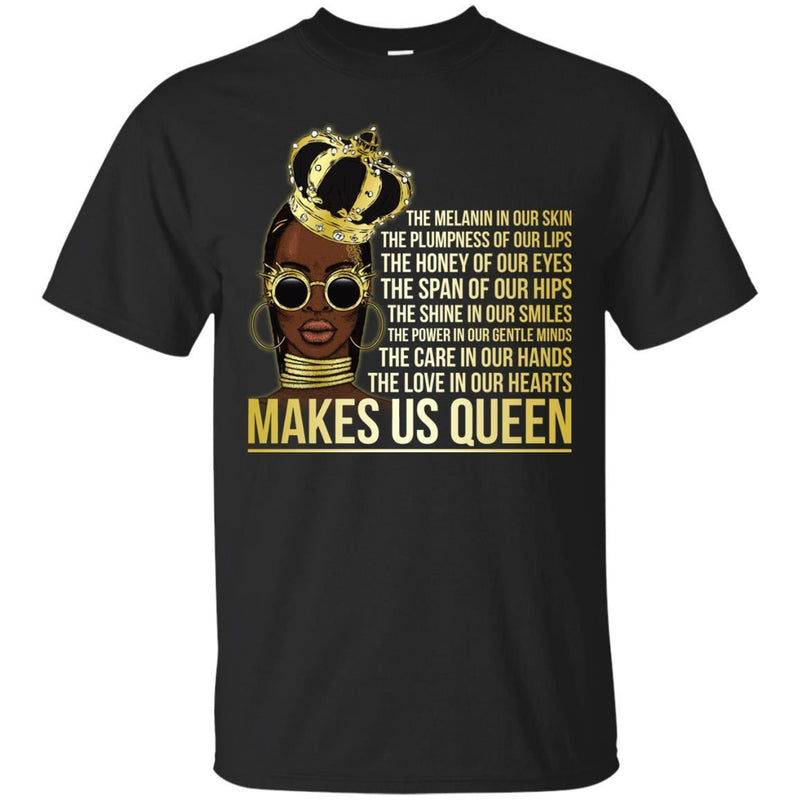 Queens T-shirt For Melanin Girls CustomCat