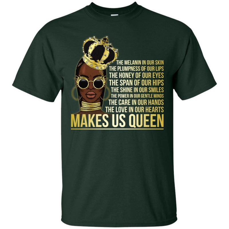 Queens T-shirt For Melanin Girls CustomCat