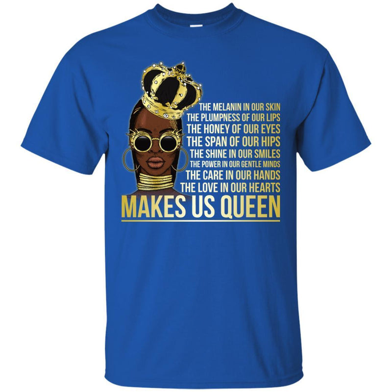 Queens T-shirt For Melanin Girls CustomCat