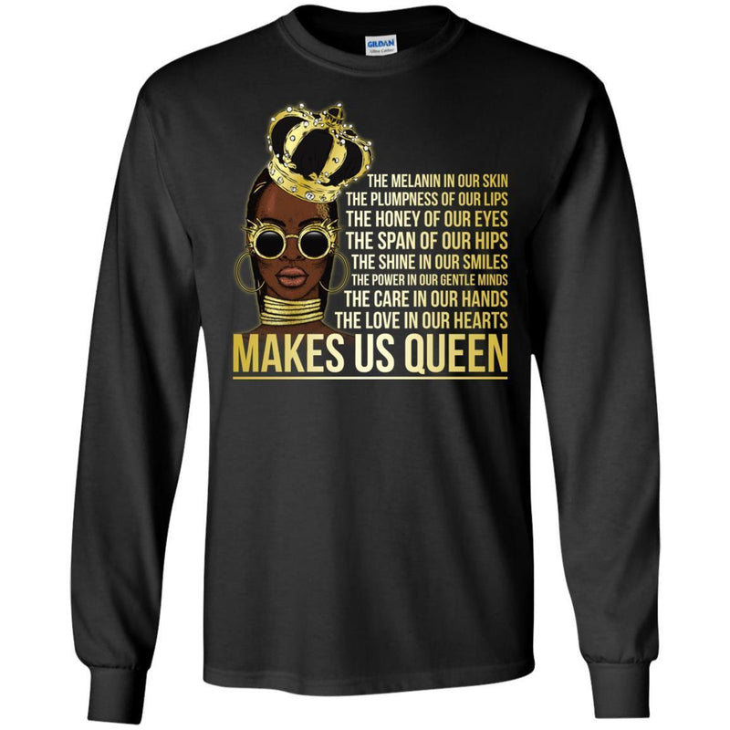 Queens T-shirt For Melanin Girls CustomCat