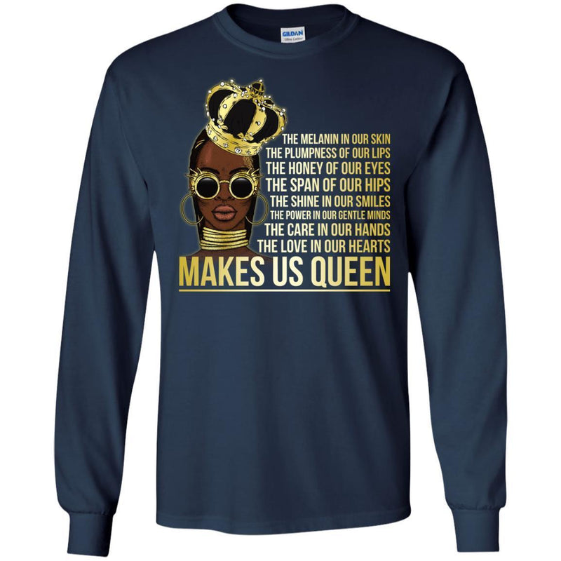 Queens T-shirt For Melanin Girls CustomCat