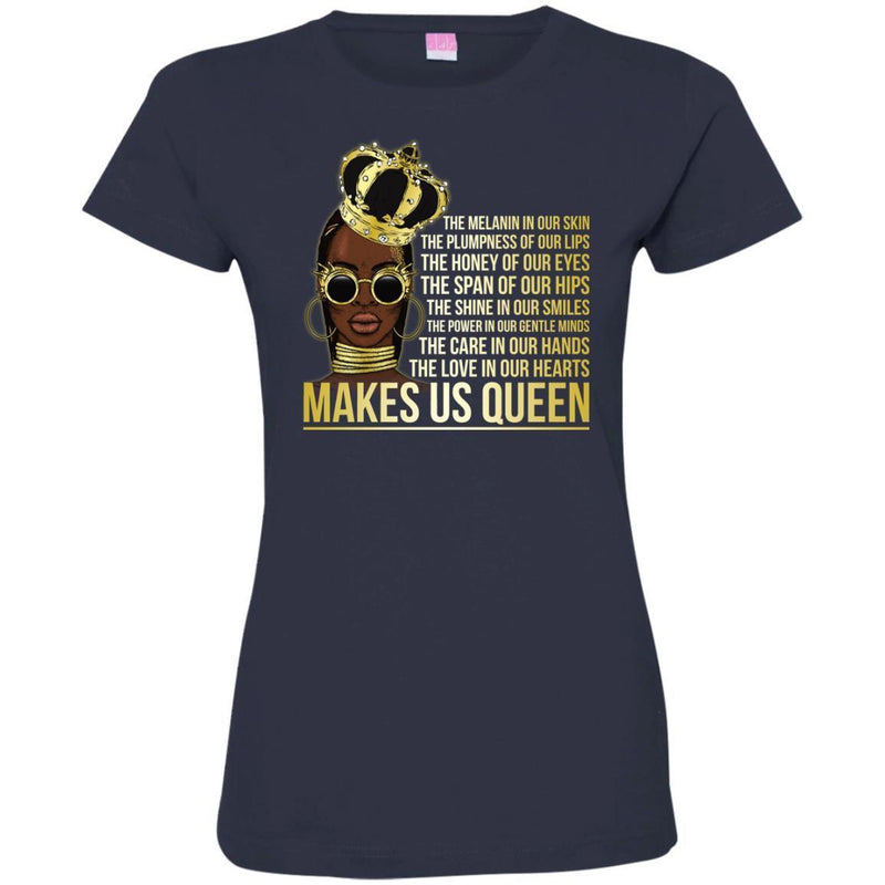 Queens T-shirt For Melanin Girls CustomCat