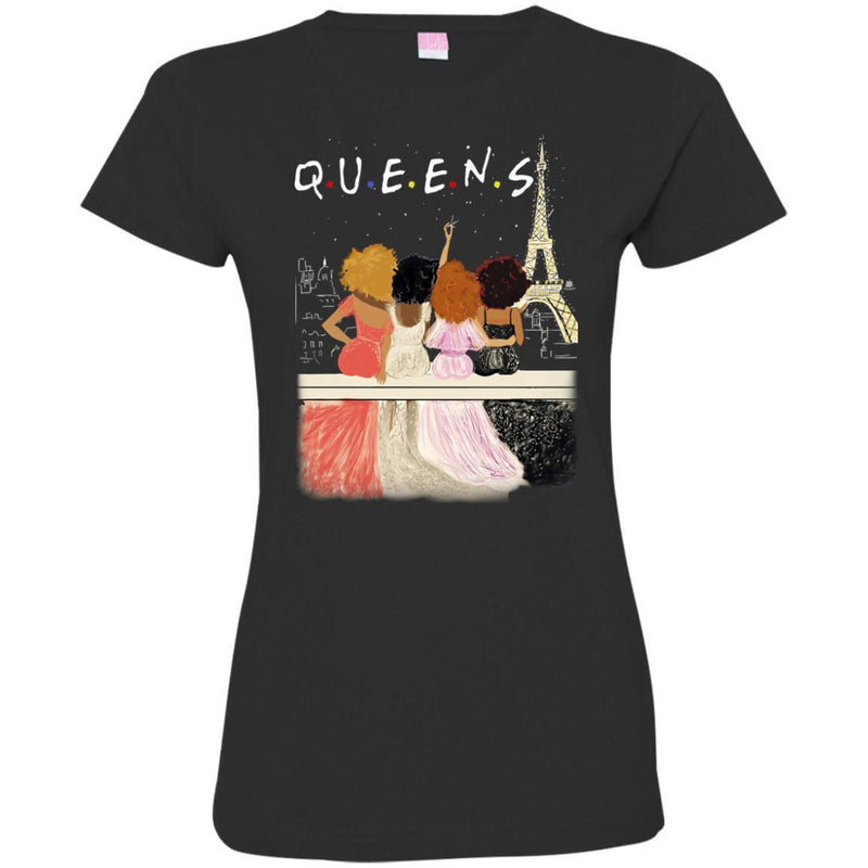 QUEENS T-shirt for Queens Melanin Girls CustomCat