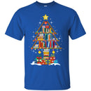 Reader Teacher T-Shirt Merry Christmas Tree Book Funny Gift Book Lovers Shirts CustomCat