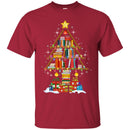 Reader Teacher T-Shirt Merry Christmas Tree Book Funny Gift Book Lovers Shirts CustomCat