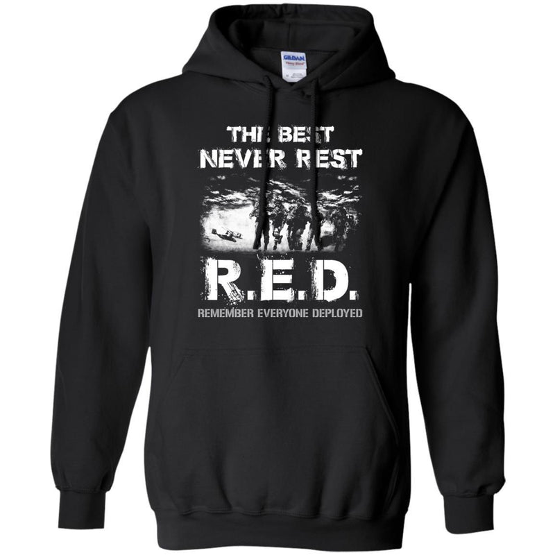 RED The Best Never Rest Veterans T-shirts & Hoodie for Veteran's Day CustomCat