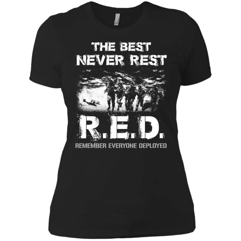 RED The Best Never Rest Veterans T-shirts & Hoodie for Veteran's Day CustomCat