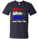 Red White Blue And Beer Too T-shirts CustomCat