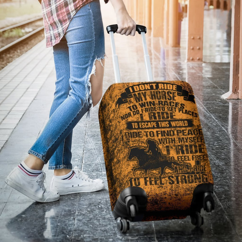 Riding Horse To Escape This World Luggage Cover interestprint