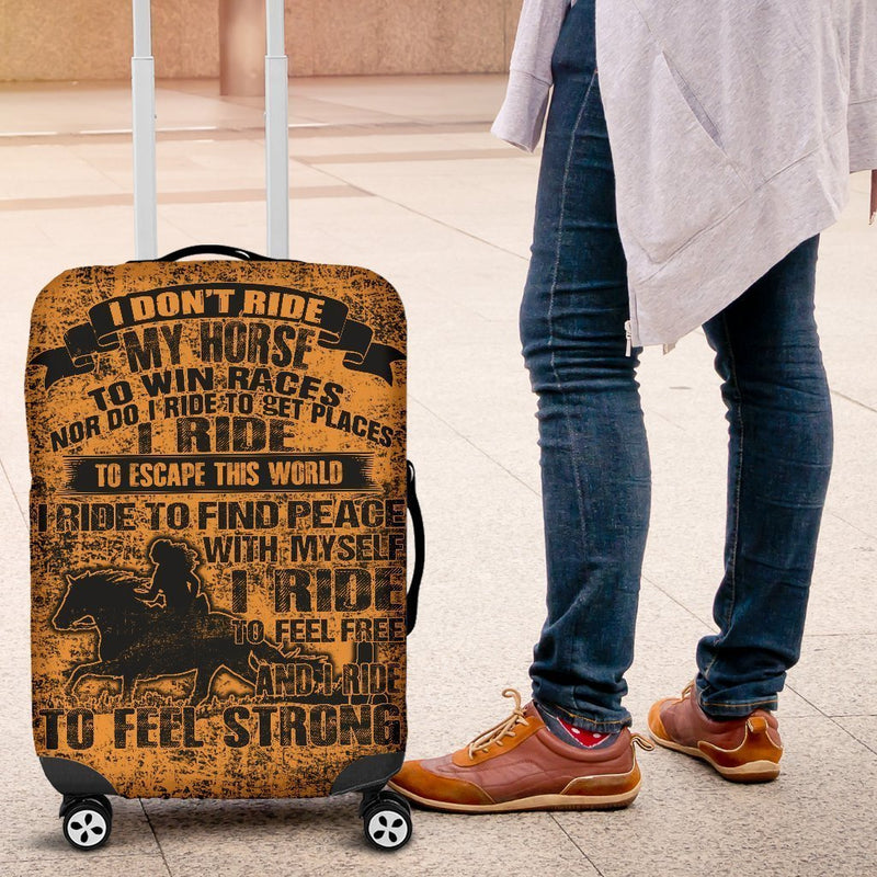 Riding Horse To Escape This World Luggage Cover interestprint
