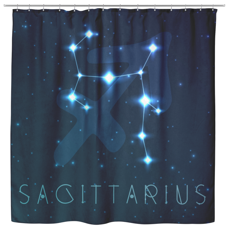 Sagittarius Shower Curtains Sagittarius Zodiac Sign Astrology Shower Curtains Spiritual Horoscope Constellations Stars For Bathroom Decor