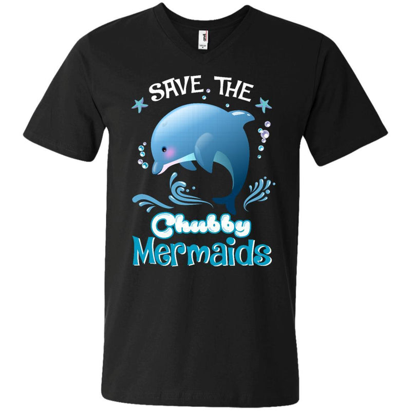 Save The Chubby Mermaids Dolphin T-shirt CustomCat