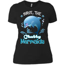 Save The Chubby Mermaids Dolphin T-shirt CustomCat