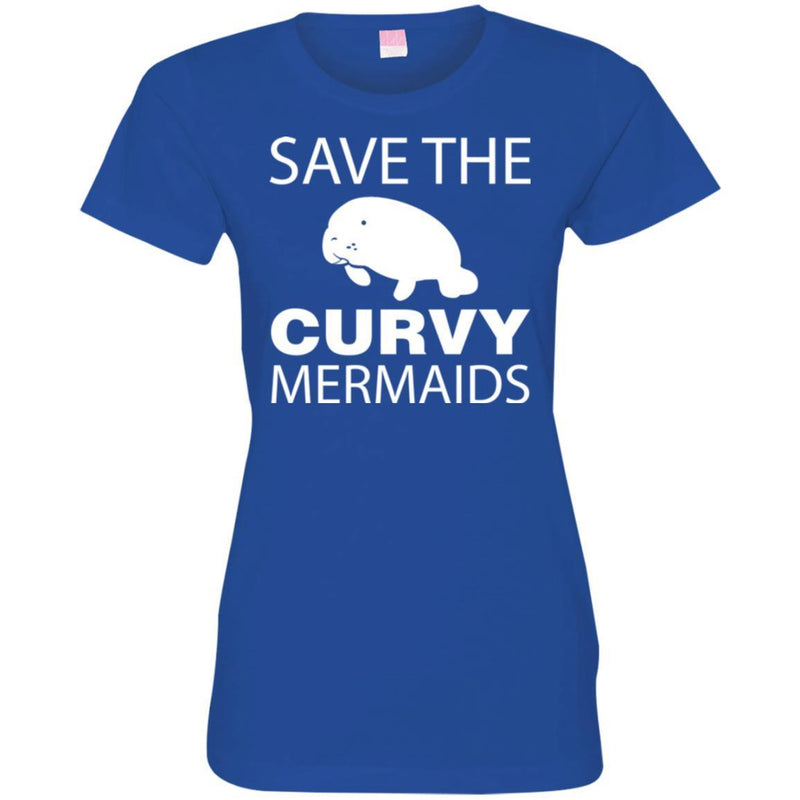 Save The Curvy Mermaids Manatee T Shirts CustomCat