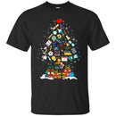 Science Teacher T-Shirt  Merry Christmas Tree Science Tools Funny Gift Book Lovers Shirts CustomCat