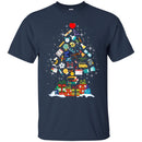 Science Teacher T-Shirt  Merry Christmas Tree Science Tools Funny Gift Book Lovers Shirts CustomCat