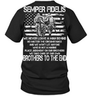 Semper Fidelis We Never Leave A Man Behind We Take Care Of Our Own Brother To The End T Shirts GearLaunch