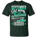 September girl with tattoos pretty eyes and thick things T-shirts CustomCat