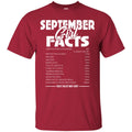 September Girls T-Shirt Funny September Facts Girl Sayings Funny Sarcasm Birthday Girls Shirts CustomCat