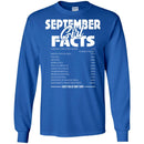 September Girls T-Shirt Funny September Facts Girl Sayings Funny Sarcasm Birthday Girls Shirts CustomCat