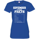 September Girls T-Shirt Funny September Facts Girl Sayings Funny Sarcasm Birthday Girls Shirts CustomCat