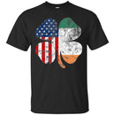 Shamrocks American Ireland Flag Funny Gifts Patrick's Day Irish T-Shirt CustomCat