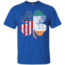 Shamrocks American Ireland Flag Funny Gifts Patrick's Day Irish T-Shirt CustomCat
