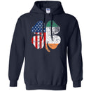 Shamrocks American Ireland Flag Funny Gifts Patrick's Day Irish T-Shirt CustomCat