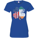Shamrocks American Ireland Flag Funny Gifts Patrick's Day Irish T-Shirt CustomCat