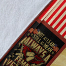 She Belived She Could So She Did Female Veteran Fleece Blanket interestprint