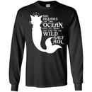 She Dreams Of The Ocean Late At Night And Long For The Wild Salt Funny PurrMaid Cat Mermaid T Shirt CustomCat
