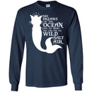 She Dreams Of The Ocean Late At Night And Long For The Wild Salt Funny PurrMaid Cat Mermaid T Shirt CustomCat
