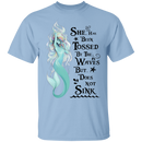 She Has Been Tossed By The Waves Mermaid T-Shirt CustomCat