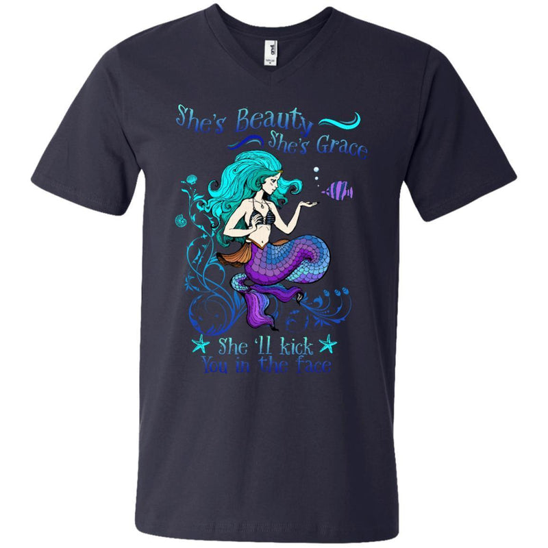 She Will Kick You In The Face T-shirt & Hoodie For Mermaid CustomCat