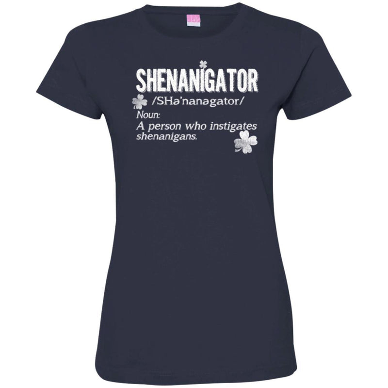 Shenanigator Noun A Person Who Instigates Shenanigans Funny Gifts Patrick's Day Irish T-Shirt CustomCat