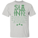 Slainte Irish Funny Gifts Patrick's Day Irish T-Shirt