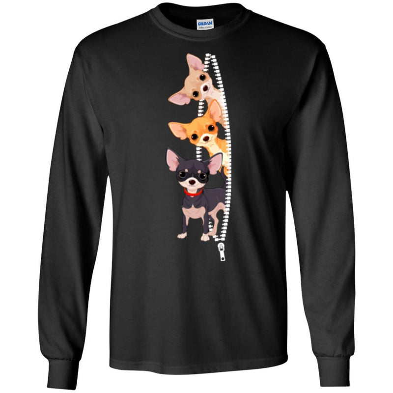 Sneaky Chihuahua Cute Animal Dog Lovers Shirts CustomCat