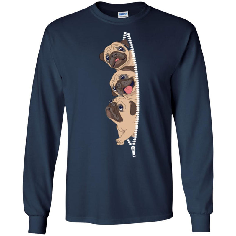 Sneaky Pug Dog Cute Animal Lovers Shirts CustomCat