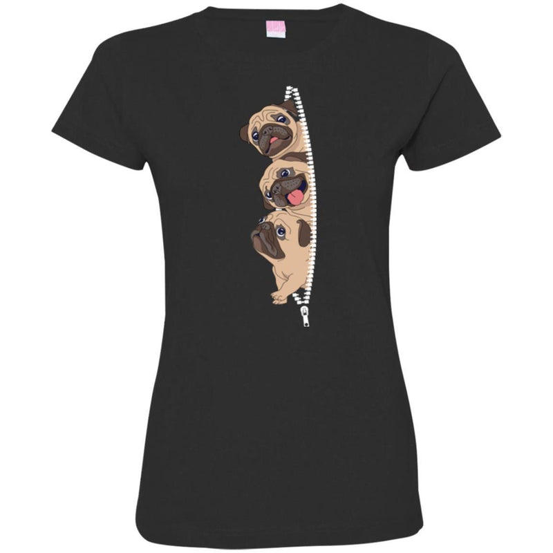 Sneaky Pug Dog Cute Animal Lovers Shirts CustomCat