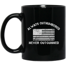 Sniper Coffee Mug Always Outnumbered Never Outgunner ver2 11oz - 15oz Black Mug CustomCat