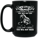 Sniper Mug Mess With My Family From A Place You Will Not See Will Come A Sound Not Hear 11oz - 15oz Black Mug CustomCat