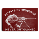 Sniper Soldier Canvas - Always Outnumbered Never Outgunner Canvas Wall Art Decor