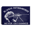 Sniper Soldier Canvas - Always Outnumbered Never Outgunner Canvas Wall Art Decor