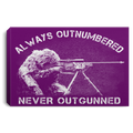 Sniper Soldier Canvas - Always Outnumbered Never Outgunner Canvas Wall Art Decor