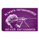 Sniper Soldier Canvas - Always Outnumbered Never Outgunner Canvas Wall Art Decor